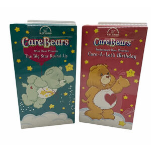 Vintage Care Bear VHS Big Star Round-Up, Care-A-Lot's Birthday NEW